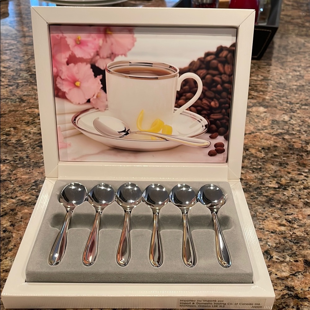 Mikasa set of 6 Espresso Spoon Set Estasi - complete with box